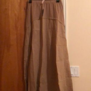 NEW women maxi tan skirt